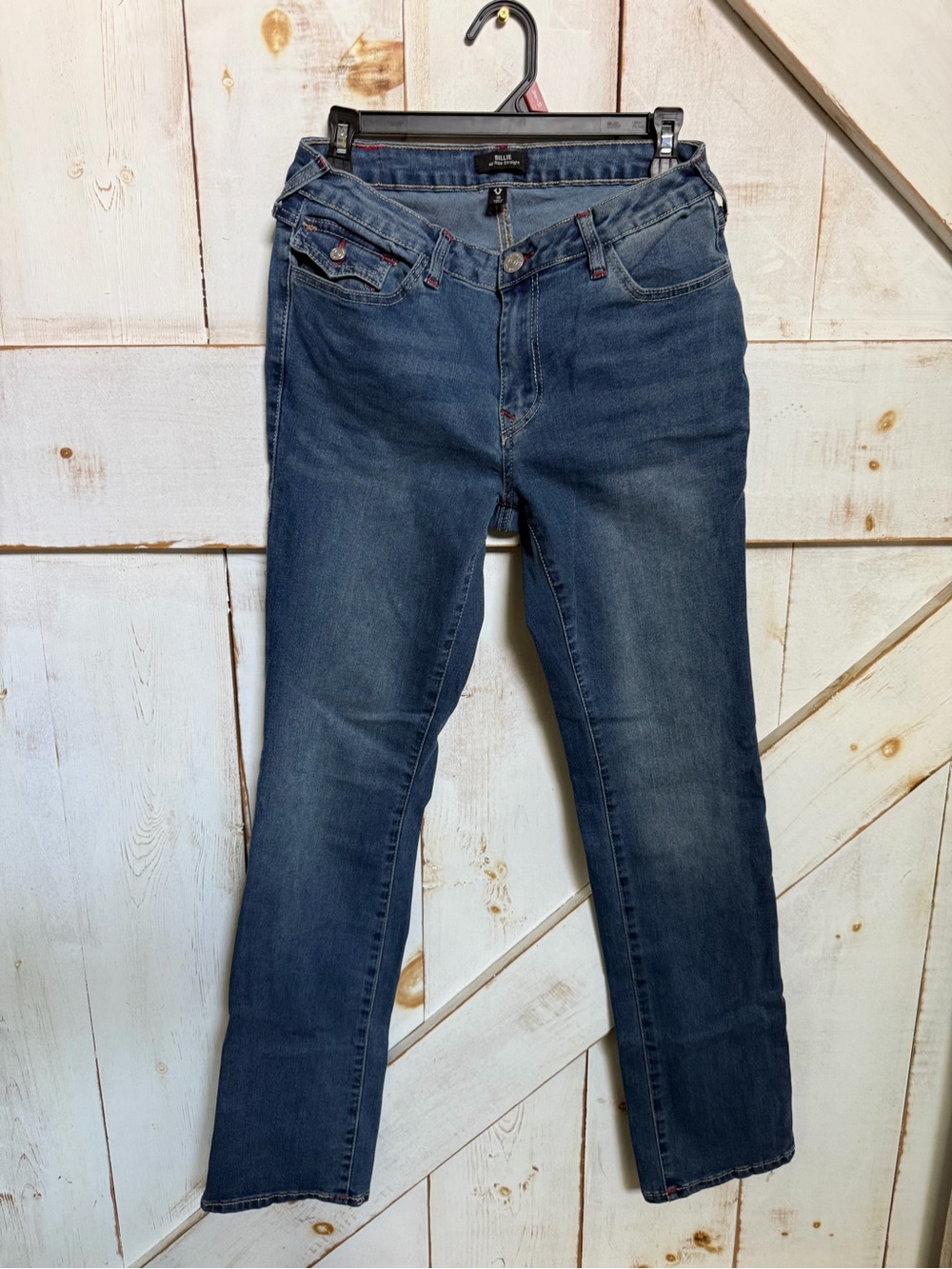 True Religion Medium Blue Straight-Leg Jeans